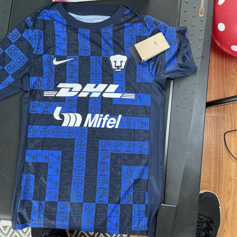 Pumas UNAM Academy Pro Nike Dri-FIT Soccer Pre-Match Short-Sleeve Top Mens S NWT